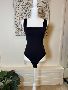 Abercrombie & Fitch Black Square Neck Bodysuit
